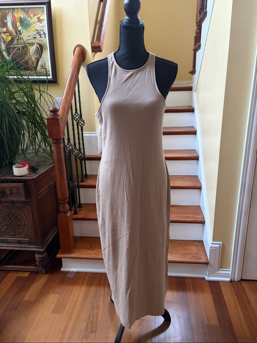 Old Navy Sleeveless Maxi Dress in Tan